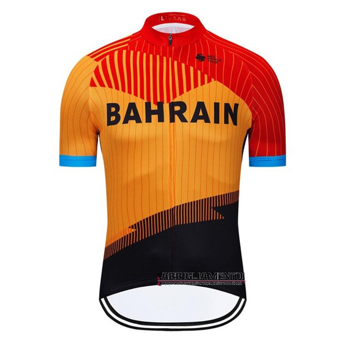 Abbigliamento Bahrain 2020 Manica Corta e Pantaloncino Con Bretelle Arancione Nero - Clicca l'immagine per chiudere